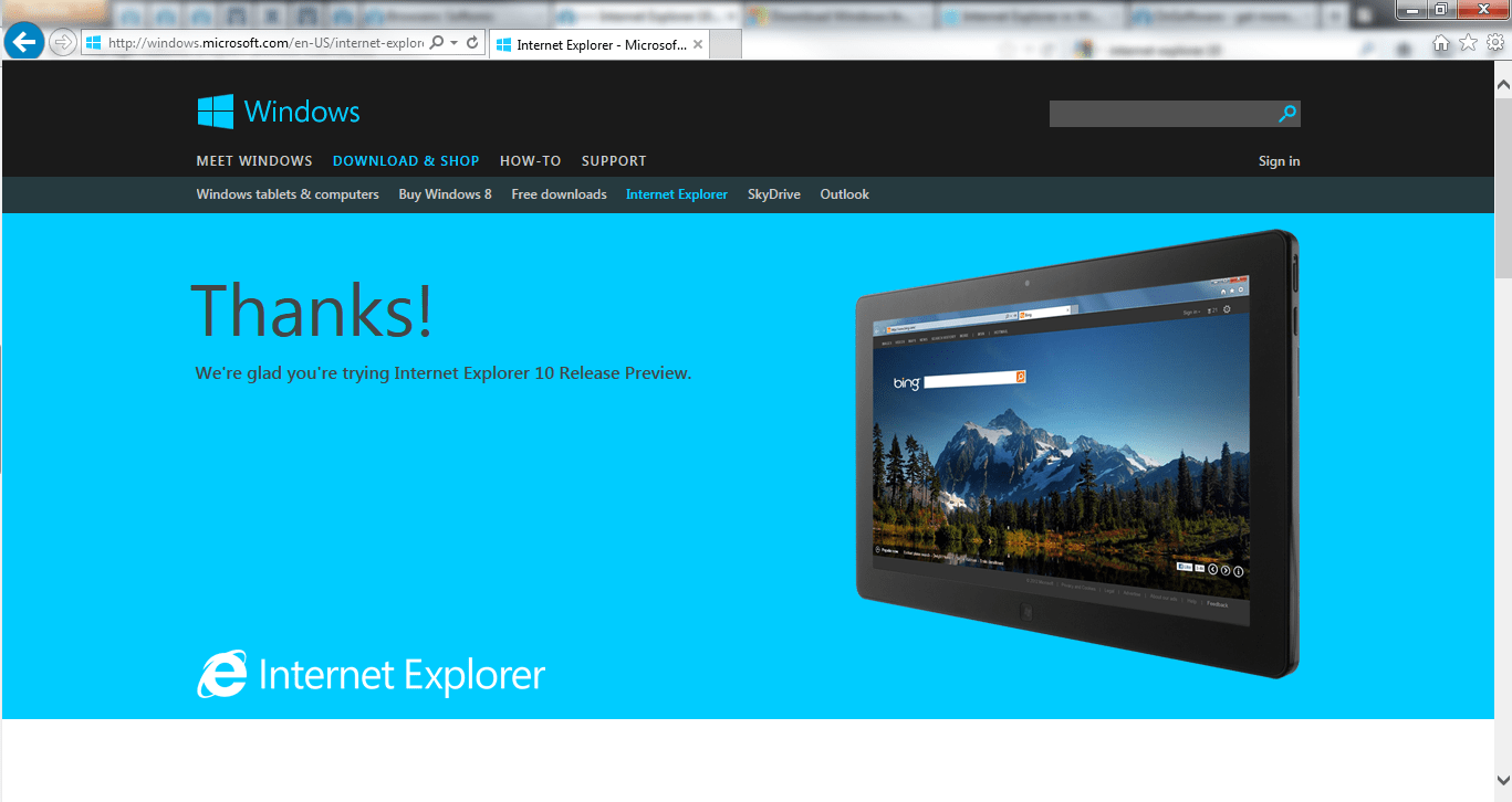 explorer update for windows 7